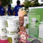 Salah satu produk olahan sagu yang ditampilkan pada Festival Sagu di Desa Babrongko, Kabupaten Jayapura, Selasa (18/11/2025). (©FAO/Theresa Siahaan)