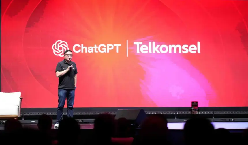 Peluncuran paket Promo Bundling Telkomsel x ChatGPT Go di Indonesia. (©Telkomsel)