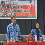 Sekot Irmayanti pada pembukaan seminar RIPJ-PIP di Palu, Senin (1/12/2025). (©Prokopim Setda Kota Palu)