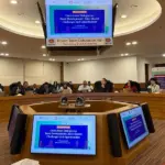 Pemaparan praktik baik Kota Palu pada Workshop Regional Asia di India awal Desember 2025 lalu. (©Diskominfosantik Kota Palu)