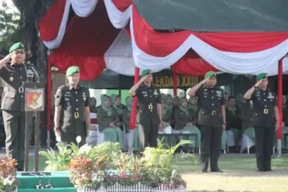 Peringatan Hari Juang TNI AD di Lapngan Faqih Rasyid, Palu, Senin (15/12/2025). (©Penrem 132)