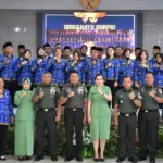 Syukuran Peringatan Hari Ulang Tahun (HUT) Ke-54 KORPRI bersama ASN Kodam XXIII/Palaka Wira di Aula Manggala Sakti Jalan Jenderal Sudirman Kota Palu pada Senin (1/12/2025). (©Pendam 23)
