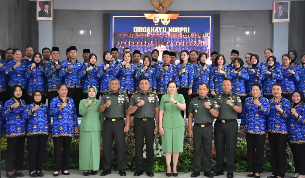 Pangdam XXIII/Palaka Wira Hadiri Syukuran HUT Ke-54 KORPRI