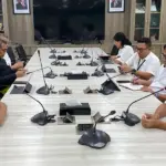 Wali Kota Palu, Hadianto Rasyid saa beraudiensi dengan Direktur Sanitasi Kementerian PUPR, Prasetyo di Jakarta, Senin (1/12/2025). (©Prokopim Setda Kota Palu)