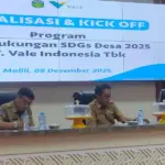 Kick Off pemberdayaan masyarakat SDGs Desa 2025 oleh Pt Vale Indonesia, Senin (8/12/2025). (©PT Vale Indonesia)