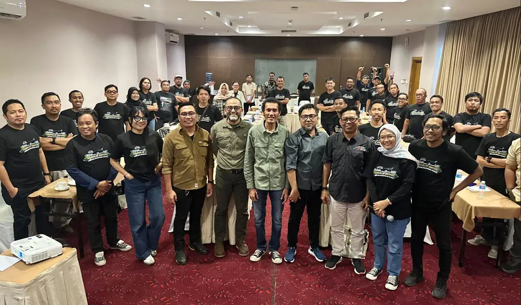 Foto bersama usai pembukaan Pelatihan urnalistik Lingkungan oleh AMSI Sulteng di Palu, Kamis (8/1/2026). (©AMSI Sulteng)