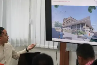 Rancanangan kantor Wali Kota yang baru saat dipresentasikan pada rapat di Ruang Kerja Wali Kota, Kamis (29/1/2026). (©Prokopim Setda Kota Palu/Jufri)