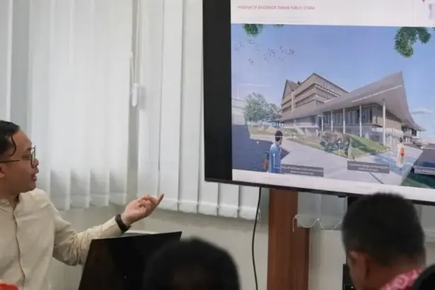 Rancanangan kantor Wali Kota yang baru saat dipresentasikan pada rapat di Ruang Kerja Wali Kota, Kamis (29/1/2026). (©Prokopim Setda Kota Palu/Jufri)