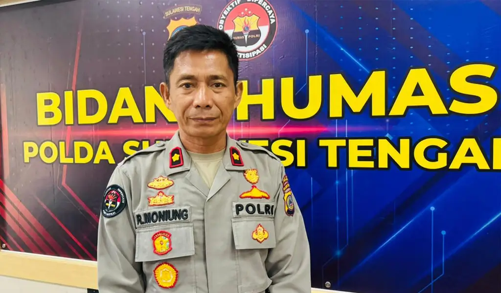 Kasatgas Humas Polda Sulteng, Kompol Reky P.H. Moniung. (©Humas Polda Sulteng)