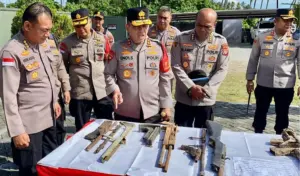 Polda Sulteng Amankan 8 Senjata Api Rakitan dari Operasi Madago Raya 2025