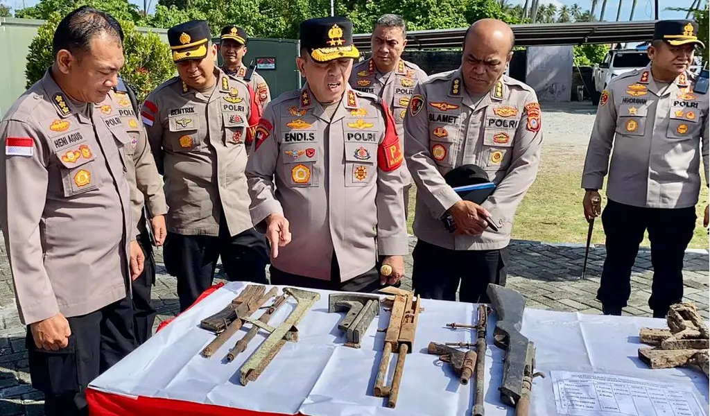Polda Sulteng Amankan 8 Senjata Api Rakitan dari Operasi Madago Raya 2025