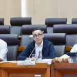 Presiden Direktur dan CEO PT Vale Indonesia Tbk, Bernardus Irmanto, (tengah) pada RDP denagn DPR, Selasa (20/1/2026). (©Pt Vale Indonesia)