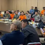 Rakor operasi SAR pesawat ATR 42-500 di Makassar, Selasa (20/1/2026). (©Basanras Makassar)