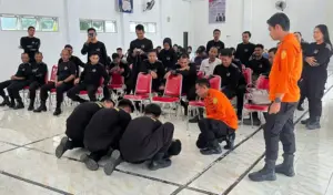 Basarnas Pos SAR Luwuk Berikan Edukasi Mitigasi Bencana kepada Petugas Lapas