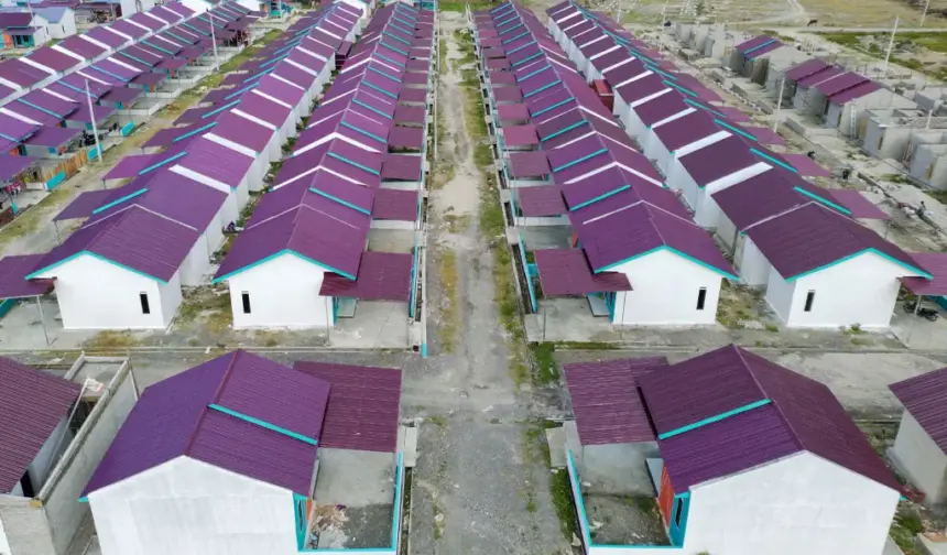 Foto udara salah satu kawasan perumahan yang difasilitasi KPR di Sigi. (©bmzIMAGES/Basri Marzuki)