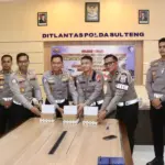 Dirgakkum Korlantas Polri Brigjen Pol Faizal pada penyerahan ETLE Handheld untuk Polda Sulteng di Palu, Selasa (20/1/2026). (©Humas {Polda Sulteng)