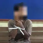 RA, warga Desa Siniu yang dimankan polisi karena melakukan KDRT terhadap isterinya di Parimo, Jumat (16/1/2026). (©Humas Polres Parimo)