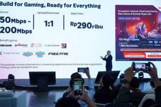Vice President Home Broadband and FMC Product Marketing Telkomsel, Hardika Nugroho pada peluncuran IndoHome Gamer di Jakarta, Se;asa (27/1/2026). (©Telkomsel)