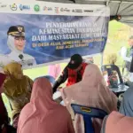 Penyaluran bantuan kemanusiaan oleh PT Vale Indonesia dan Pemkab Luwu TImur di Kabupaten Aceh Tamiang, Minggu (4/1/2026). (©PT Vale Indonesia)