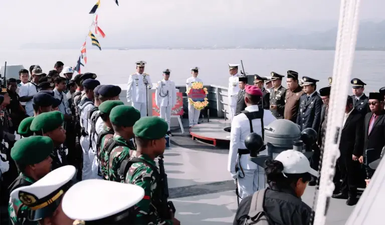 Peringatan Hari Dharma Samudra di Pelabuhan Bungku Tengah, Morowali, Kamis (15/1/2026). (©Vale Indonesia)