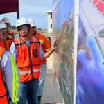 Direktur Strategi Hilirisasi dan Mineral Mining Industry Indonesia (MIND ID) Tedy Badrujaman saat meninjau HPAL Pomalaa. (©PT Vale Indonesia)