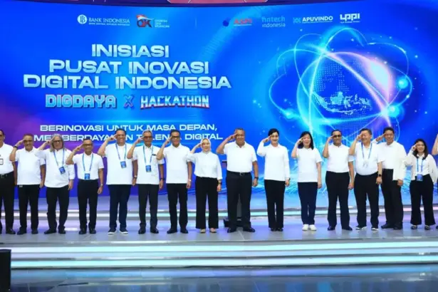 Peluncuran Pusat Inovasi Digita Indonesia kolaborasi BI dan OJK di Jakarta, Selasa (24/2/2026). (©OJK)