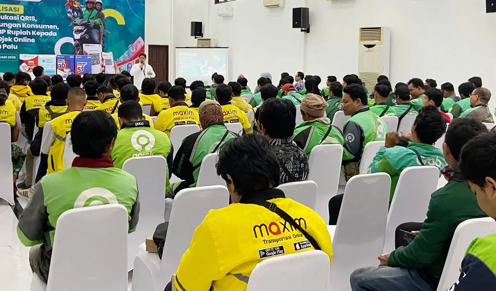 BI Sulteng Sosialisasi QRIS dan Literasi Keuangan kepada Mitra Ojek Online