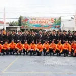 Foto bersama pejabat dan personel Basarnas Palu usai upacara HUT ke-59, Sabtu (28/2/2026). (©Basarnas Palu)
