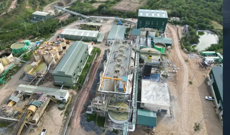 Foto udara fasilitas produksi PT Citra Palu Minerals, anak usaha Bumi Resources Minerals Tbk (BRMS). (©PT Citra Palu Minerals)