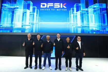 Peluncuran logo dan slogan global terbaru DFSK, "Drives for Better", di Jakarta, Kamis (5/2/2026). (©DFSK)