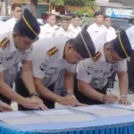 Penandatanganan komitmen WBK–WBBM diikuti jajaran pejabat struktural Kanwil Ditjenpas Sulteng serta para Kepala Unit Pelaksana Teknis Pemasyarakatan, Senin (2/2/2026). (©Humas Ditjenpas Sulteng)