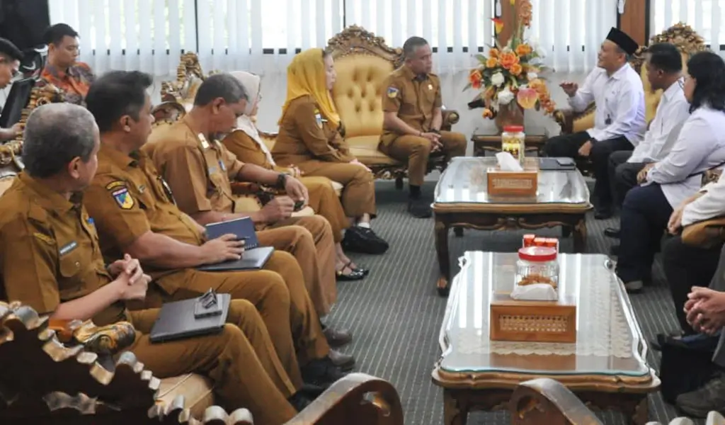 Pemkot Palu saat menerima kunjungan BPKP Sulteng, Senin (23/2/2026). (©Prokopim Setda Kota Palau/Imron)