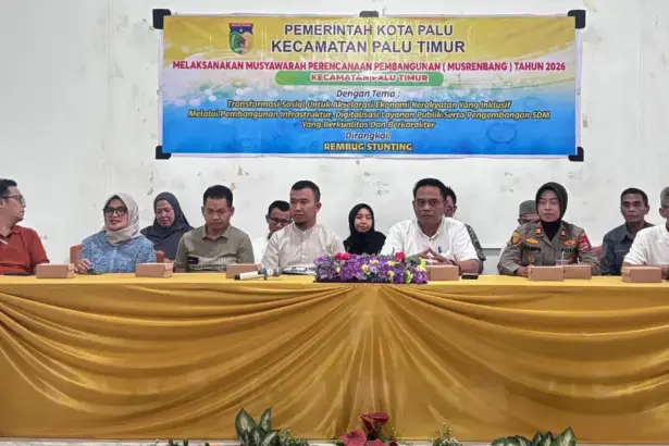 Pembukaan Musrembang tingkat Kecamatan Palu TImur, Sabtu (14/2/2026). (©Prokopim Setda Kota Palu/Ica)
