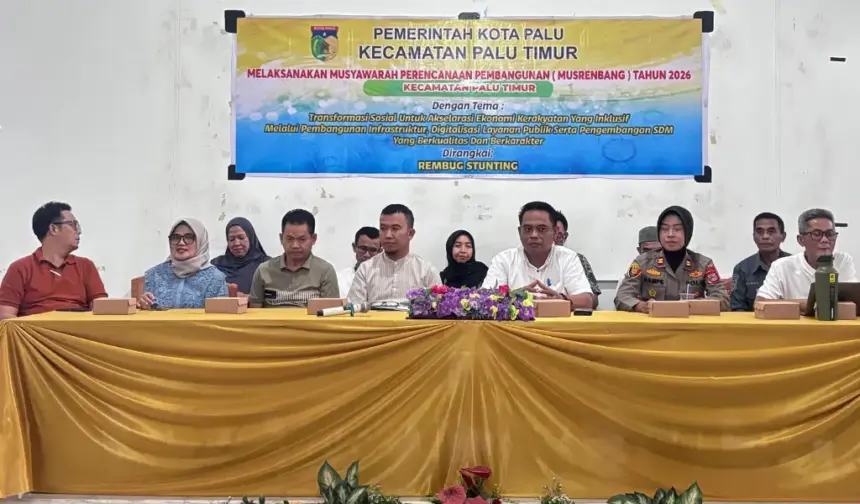 Pembukaan Musrembang tingkat Kecamatan Palu TImur, Sabtu (14/2/2026). (©Prokopim Setda Kota Palu/Ica)
