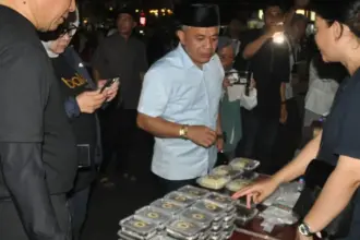 Wali Kota Palu Hadianto Rasyid pada Weekend Ramadhan Night di Vatulemo, Palu, Sabtu (21/2/2026). (©Prokopim Setda Kota Palu)