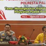 Kapolresta Palu Kombes Pol. Hari Rosena pada Forum Konsultasi Publik di Palu, Rabu (25/2/2026). (©Humas Polresta Palu)