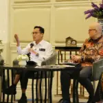 Sekretaris Menteri Kemendukbangga Prof. Budi Setiyono menekankan keluarga berencana sebagai investasi strategis untuk meningkatkan kualitas sumber daya manusia Indonesia. dalam dialog di Jakarta, Minggu (23/2/2026). (©Itsnain G. Bagus/UNFPA Indonesia)
