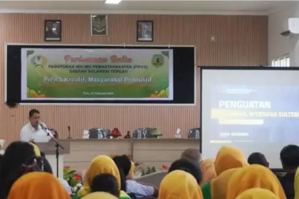 Kakanwil Ditjenpas Sulteng Bagus Kurniawan pada PIPAS Kreatif Masyarakat Produktif di Sigi, Sabtu (7/2/2026). (©Humas Ditjanpas Sutleng)