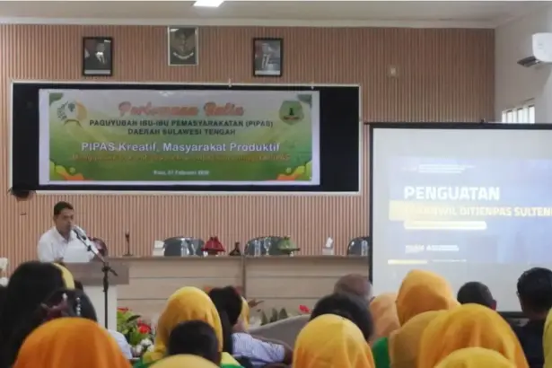 Kakanwil Ditjenpas Sulteng Bagus Kurniawan pada PIPAS Kreatif Masyarakat Produktif di Sigi, Sabtu (7/2/2026). (©Humas Ditjanpas Sutleng)