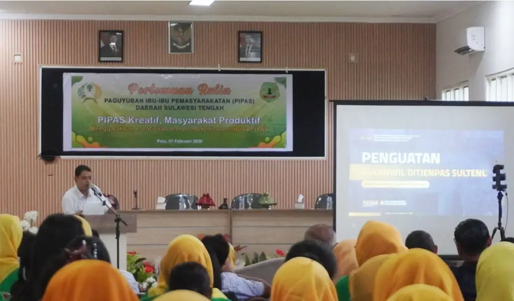 Kakanwil Ditjenpas Sulteng Bagus Kurniawan pada PIPAS Kreatif Masyarakat Produktif di Sigi, Sabtu (7/2/2026). (©Humas Ditjanpas Sutleng)