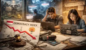 PR2Media: Indeks Demokrasi Indonesia Terus Merosot, Regulasi Media Kian Usang