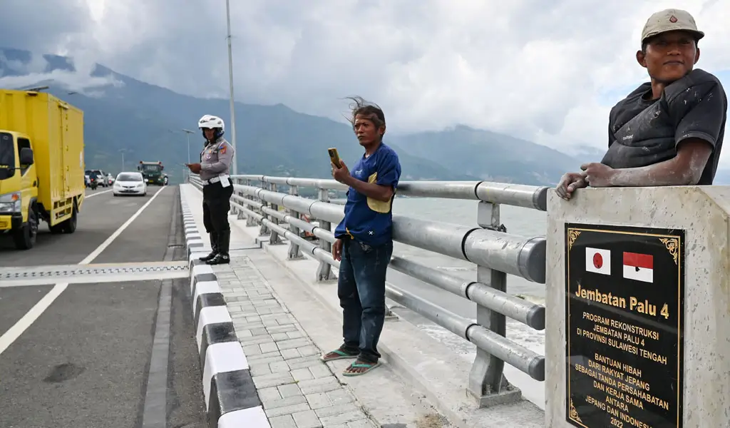 Jembatan Palu IV pada uji coba, Senin (9/2/2026). (©bmzIMAGES/Basri Marzuki)
