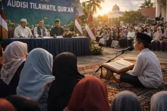 Ilustrasi audisi tilawatil Quran. (©AI Generative)