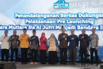 Pre-launching Bandara Mutiara Sis Aljufri sebagai bandara internasional di Palu, Kamis (12/2/2026). (©Prokopim Setda Kota Palu/Ridwan)