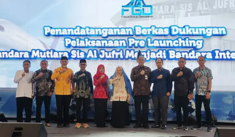 Pre-launching Bandara Mutiara Sis Aljufri sebagai bandara internasional di Palu, Kamis (12/2/2026). (©Prokopim Setda Kota Palu/Ridwan)