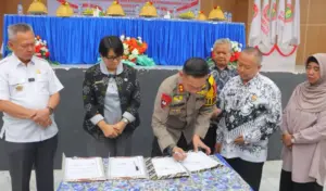 Polres Sigi Teken MoU Perlindungan Hukum Guru dan Anak dengan PGRI dan DP3A