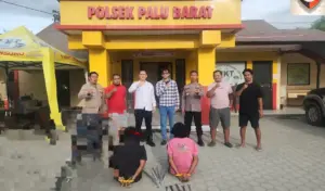 Polsek Palu Barat Tangkap Pelaku Pencurian Besi Tower PLN