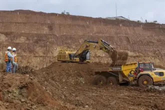 Aktivitas pertambangan nikel PT Vale Indonesia di Morowali. (©PT Vale Indonesia)