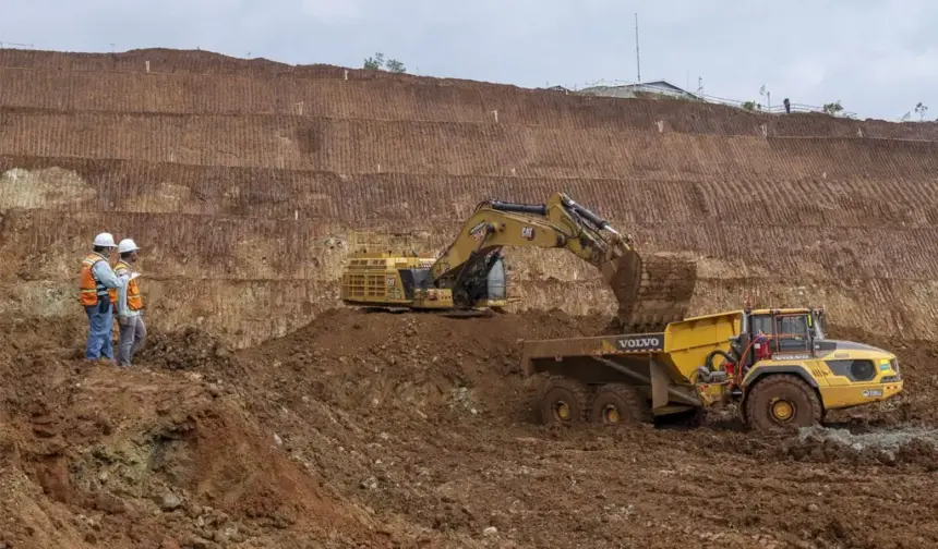 Aktivitas pertambangan nikel PT Vale Indonesia di Morowali. (©PT Vale Indonesia)