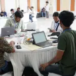 Sejumlah wartawan mengikuti uji kompetensi di Morowali, Selasa (3/2/2026). (©PT Vale Indonesia)